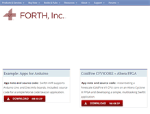 Tablet Screenshot of forth.com
